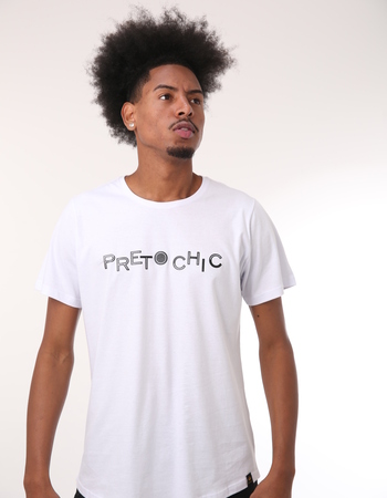 imagem Camiseta Branca - Estampa Preto Chic Preto